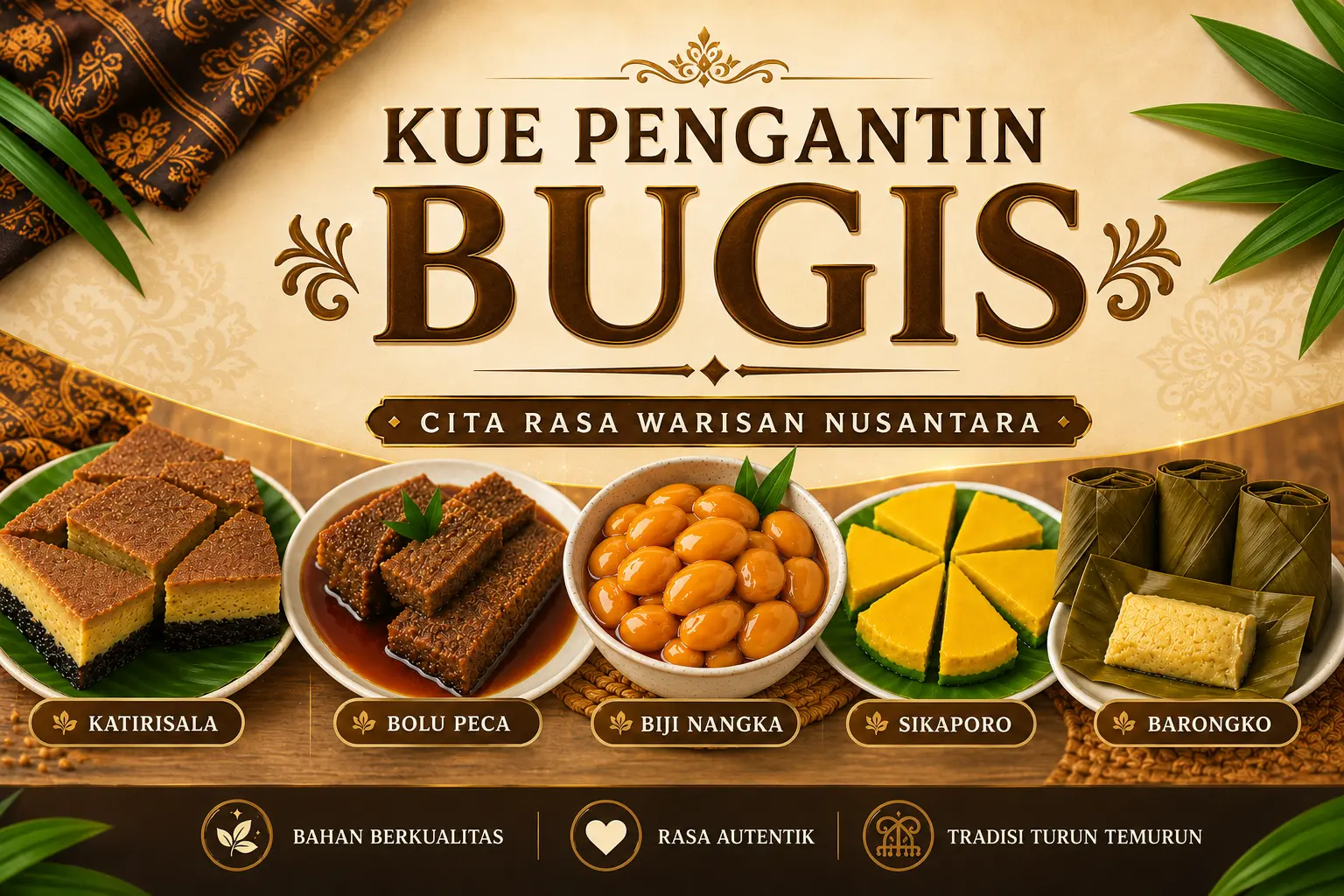 kue pengantin bugis makassar